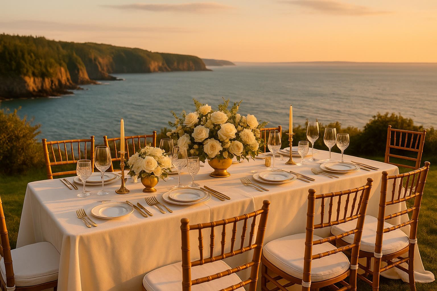 Waterfront wedding venue overlooking the Bay of Fundy