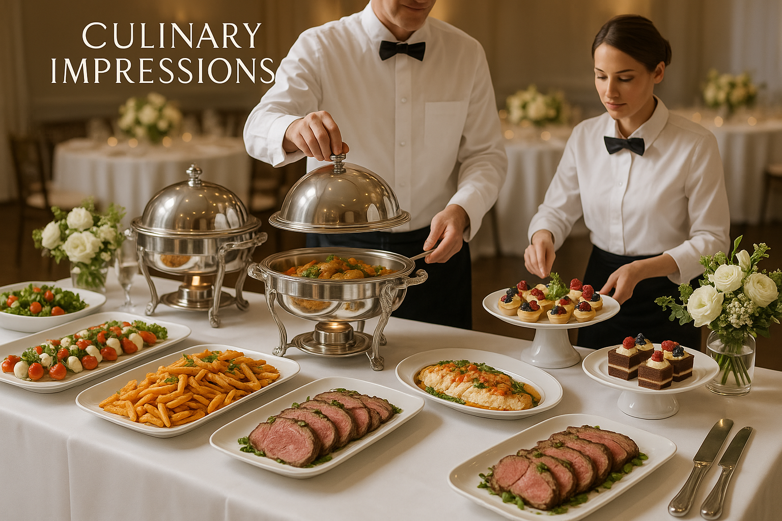 Professional wedding catering setup by Culinary Impressions in Saint John